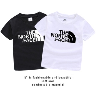 เสื้อยืดแขนสั้น พิมพ์ลาย The North Face แฟชั่นฤดูร้อน สําหรับแม่ และลูก