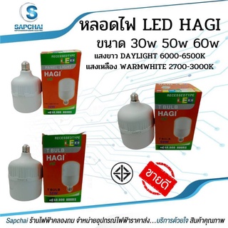 หลอดไฟ LED หลอดจัมโบ้ หลอดใหญ่ HAGI 30w 50w 60w ขั้ว E-27