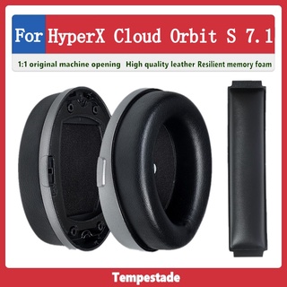 Tempestade เคสหูฟังหนัง แบบเปลี่ยน สําหรับ kingston HyperX Cloud Orbit S 7.1 Night Hawk