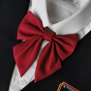 โบว์ หูกระต่าย ผู้หญิง Ladies Large Bowtie Oversize Bow tie For Women Uniform Collar Butterfly Bow knot Adult Solid Bow