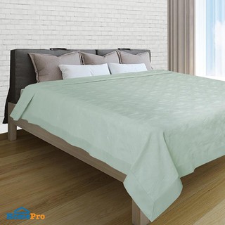 Bed cover BED COVER HOME LIVING STYLE FLOW K GREEN Bedding accessories Bedroom bedding ผ้าคลุมเตียง ผ้าคลุมเตียง KING SI