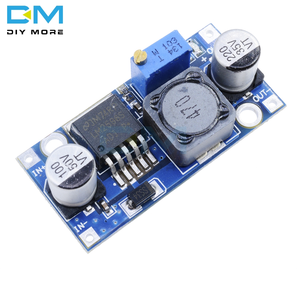 โมดูลสเต็ปดาวน์ไฟแบบปรับได้ DC-DC สีน้ําเงิน LM2596 Buck Converter โมดูล 3.2V-40V ถึง 1.25V-35V บอร์ดควบคุมแรงดันไฟฟ้า