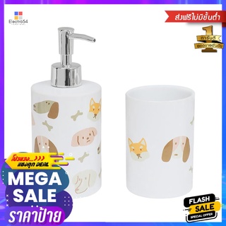 กระปุกห้องน้ำ เซรามิก MOYA CE2650AA-2 FACE DOGSOAP DISPENSER SET MOYA CE2650AA-2 CERAMIC FACE DOG