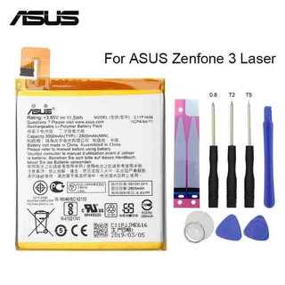 ASUS เดิมเปลี่ยนแบตเตอรี่ C11P1606 3000 mAh สำหรับ Asus ZenFone 3 เลเซอร์ ZC551FL Z01BDA/BDC 5.5 "ฟรีเครื่องมือ