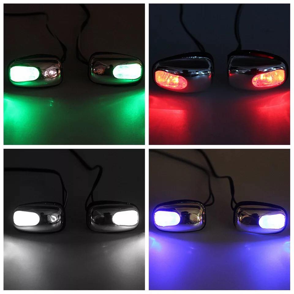 ที่ฉีดกระจกมีไฟ หัวฉีดน้ำกระจกมีไฟ ที่ฉีดล้างกระจกมีไฟ มี 4 สี DC12V มีสินค้าพร้อมส่ง มีปลายทาง