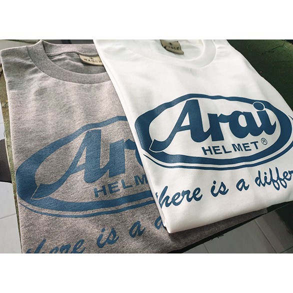 ARAI001 เสื้อยืดคอกลม ARAI HELMET T SHIRT ผ้า cotton 100%  no.20 มอเตอร์ไซต์ หมวกกันน๊อค เสื้อยืด แฟชั่น