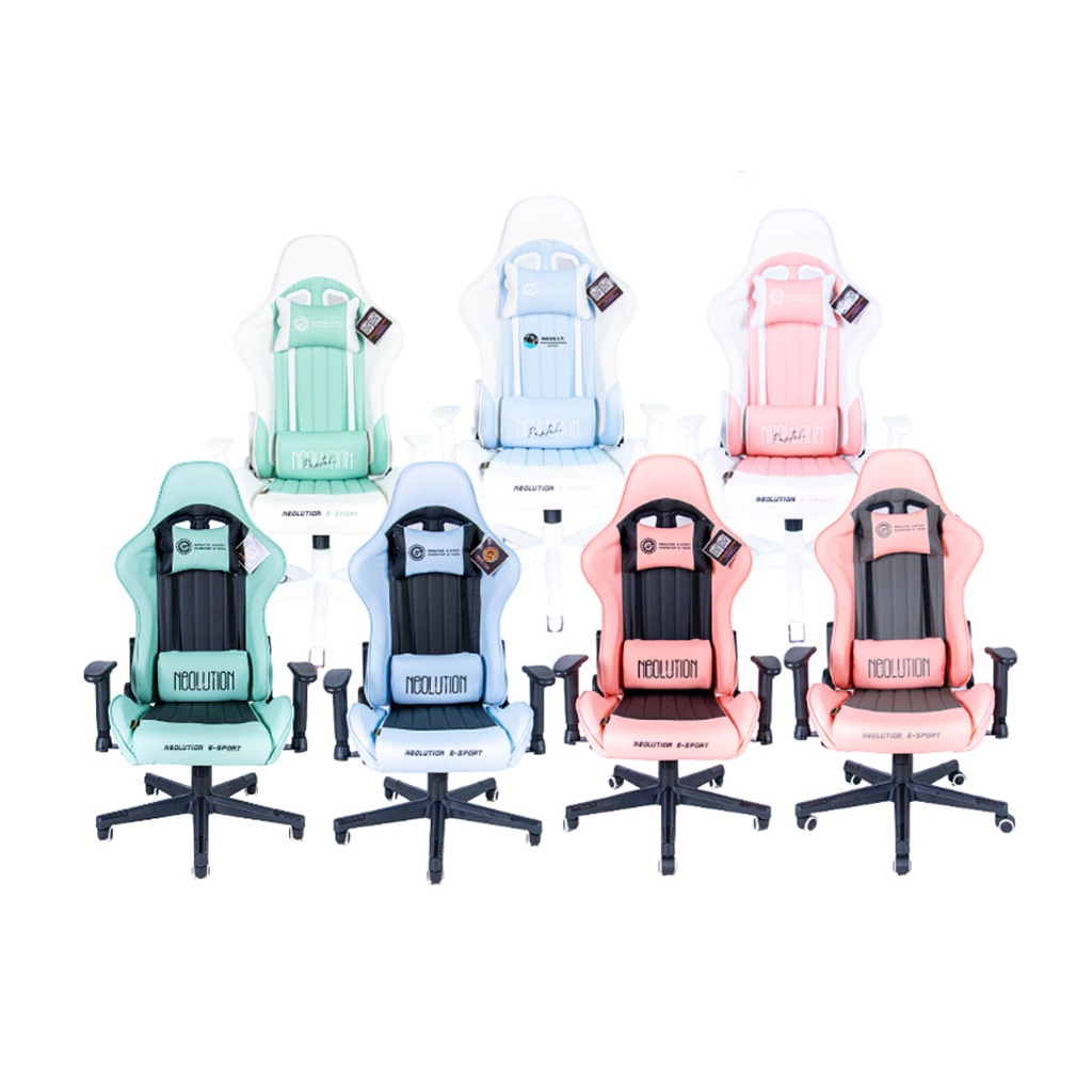 Neolution E-Sport Pastel Colors Gaming Chair เก้าอี้เกมมิ่ง - สีชมพู,สีฟ้า,สีเขียว