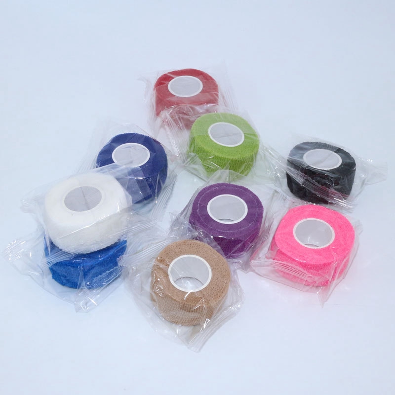 Kissure10pcs 2.5*450 ซม.ทิ้ง Self-กาวผ้าพันแผลยืดหยุ่น Tattoo Supply Tattoo Handle ผ้าพันคอ Make Up