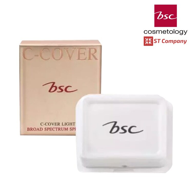 🔥 Refill รีฟิล 🔥  BSC C - COVER LIGHT POWDER SPF25 PA+++ 10g บีเอสซี ซี คอฟเวอร์ แป้ง พัฟ C1 C2 P1 Y