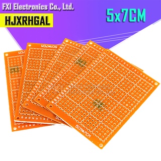 Igmopnrq บอร์ดวงจรทดลอง ทองแดง PCB 5*7 5x7 ซม. 5x7 ซม. 2 ชิ้น