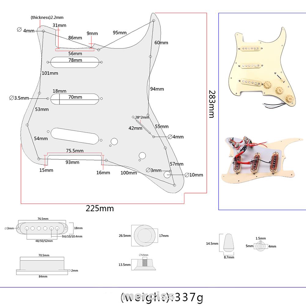 Electric Anti Scratch DIY Accessories Easy Install With Alnico V