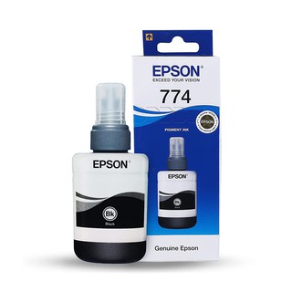 ลดเพิ่ม 120 ใส่โค้ด INCL8M3EPSON INK 774 BK/C13T774100 สีดำ ของแท้ มีกล่อง