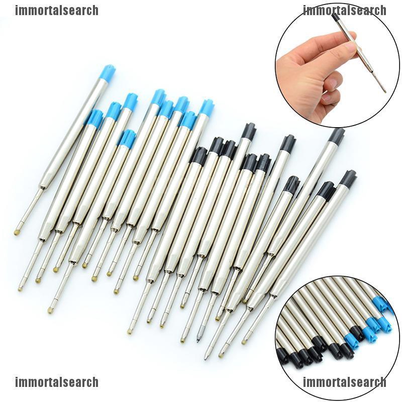 【ICE】 10 Pcs blue ink parker style standard 1.0mm ballpoint pen refills nib medium