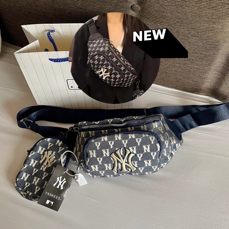 กระเป๋าคาดเอว NY MLB DENIM MONOGRAM JEANS / MLB NY WAIST BAG / MLB BAG / NY BAG