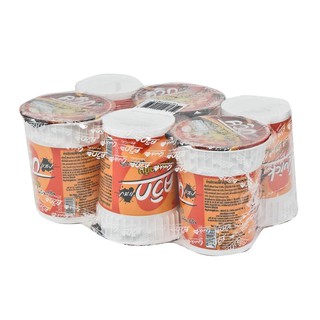 🔥แนะนำ!! ไวไวควิก บะหมี่กึ่งสําเร็จรูป รสต้มยำกุ้ง 60 กรัม x 6 ถ้วย Waiwai Cup Instant Noodle Tom Yum Kung 60 g x 6