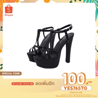 [ลดเพิ่ม 100 โค้ด YES765TG] SSS0083-L2 รองเท้าส้นสูง งานพรีเมี่ยม หนังพียู สายไขว้ เรียบหรู ดูดี ทรงสวย ใส่สบาย