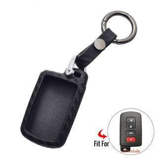 ซองกุญแจ+พวงกุญแจ วัสดุ Carbon Fiber case Toyota Altis Camry Sienta รุ่น V (Smart Key)