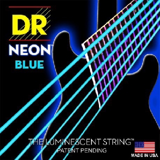 สายกีตารไฟฟ้า  DR Strings Neon Hi-Def Blue Electric Guitar Strings รุ่น NBE-9 สีน้ำเงิน เบอร์ 9