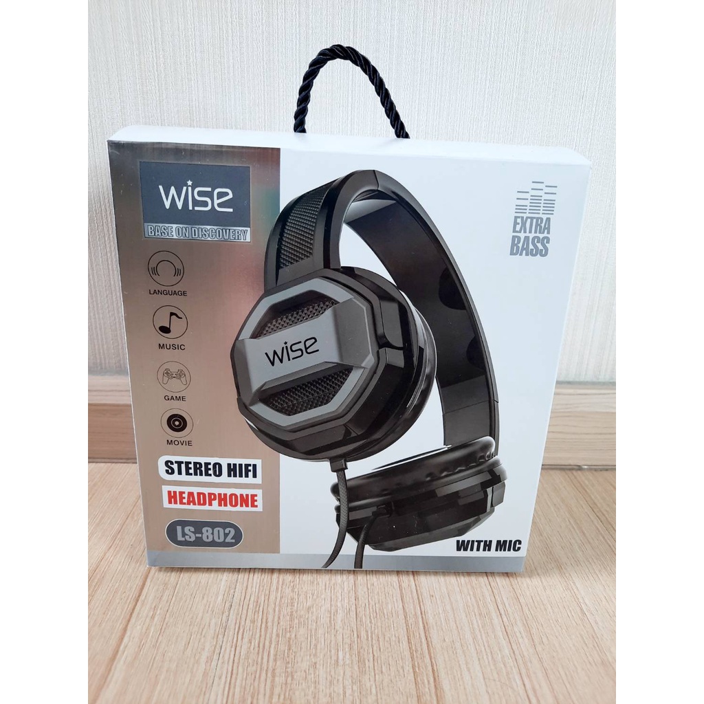 หูฟัง Stereo Hifi Headphone WISE LS-802 ดูหนัง ฟังเพลง เล่นเกมส์