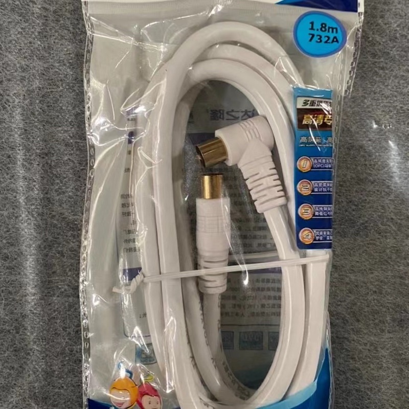 TV Cable สายอากาศทีวี สายทีวี สีขาว ยาว 1.8/3/5/10/15 เมตร ใช้ทองแดงบริสุทธิ์ นำสัญญาณได้ดี