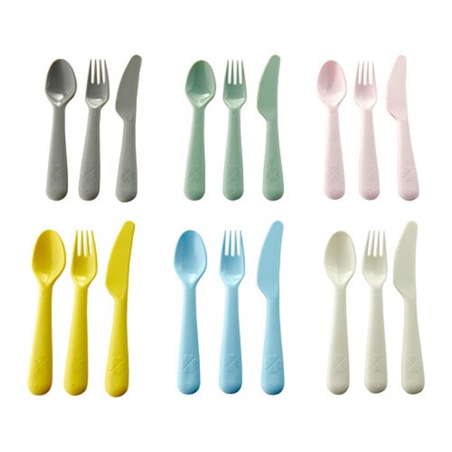 KALAS ชุดช้อนส้อมมีดสีพาสเทล  6 เซ็ต 18 ชิ้น IKEA ราคา ถูกที่สุด ดีลบีเคเค แกลเลอรีภาพที่ 3