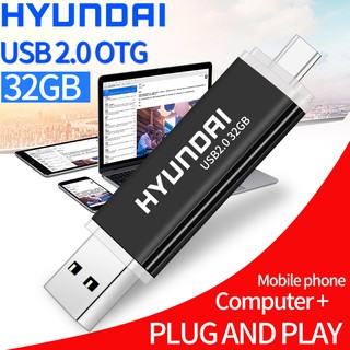 Hyundai 32GB สีสดใสดิสก์ u otG Android โทรศัพท์มือถือแบบ dual- ใช้