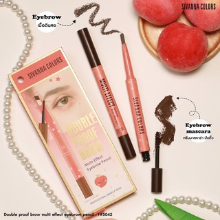 Sivanna Double Proof Brow Multi Effect Eyebrow Pencil  HF5042 ซีเวนน่า อายบราวน์ &amp; มาสคาร่า ติดทน กันน้ำ