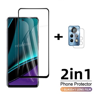 2in1 ฟิล์มกระจกนิรภัยกันรอยหน้าจอ เลนส์กล้องด้านหลัง สําหรับ Infinix Hot 11 I S NFC PRO Play Hot 11 11s NFC infinix Note 11 Pro s 11s 11i 12 VIP 5G 4G