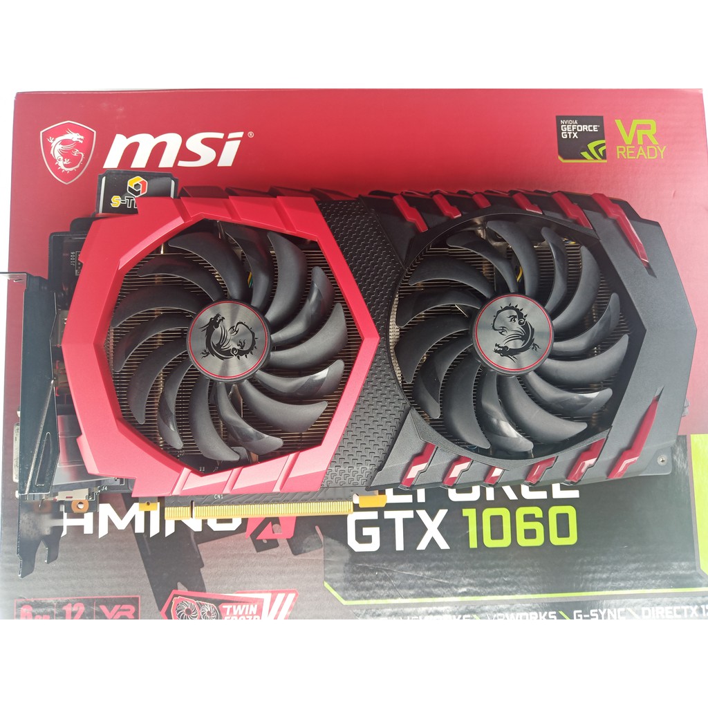 MSI GeForce GTX 1060 GAMING X 6G มือสอง สภาพดี ใช้งานได้ปกติ มีกล่อง