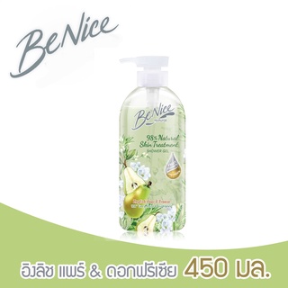 BeNice Shower Gel Natural English Pear Extract Pump 450ml