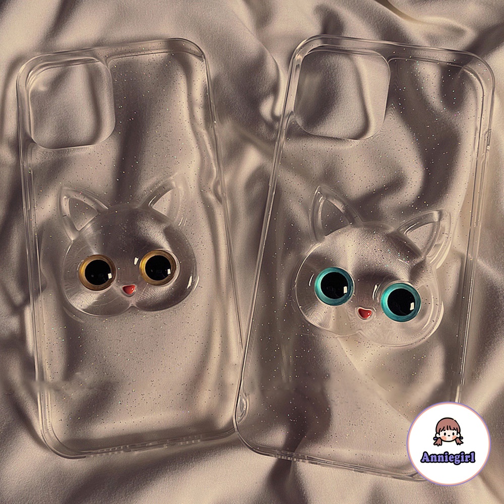 สําหรับ iphone 14 Pro Max 3D การ์ตูนแมวลายเคสโทรศัพท์เรืองแสงอีพ็อกซี่ Anti-DROP Soft TPU เคสโทรศัพท์ เหมาะสำหรับ สําหรับ iphone 11 12 13 Pro Max XS XR 7/8 plus