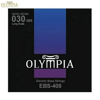 Olympia® EBS-408 สายกีตาร์เบส 4 สาย สายเบส แบบ Nickel Wound ของแท้ 100% (Long Scale, 0.030 - 0.085)