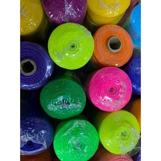 ด้ายโปลีสีหลอดใหญ่ เบอร์380/6 ขนาด500กรัม/หลอด ถัก ทอสานทอเช่น เปล ตะกร้า กระเป๋า