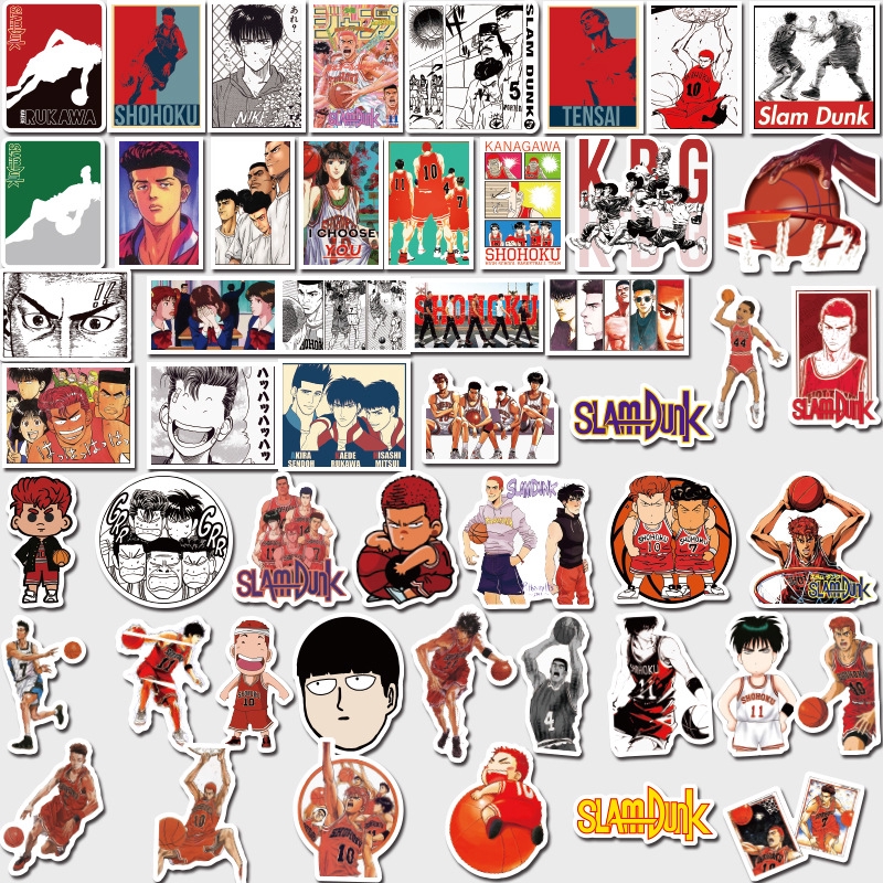 สติ๊กเกอร์ลายการ์ตูน Slam Dunk กันน้ำ 50 ชิ้น