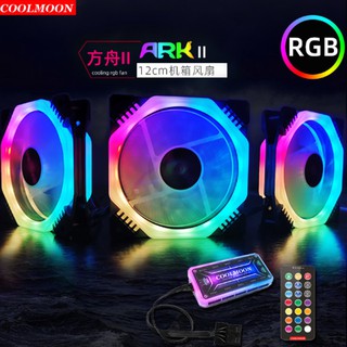 พัดลมเคส RGB ชุด 3 คัว รีโมท อุปกรณ์ครบ