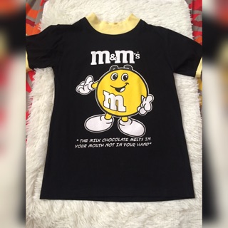 เสื้อยืดลายm&amp;m ป้าย moschino