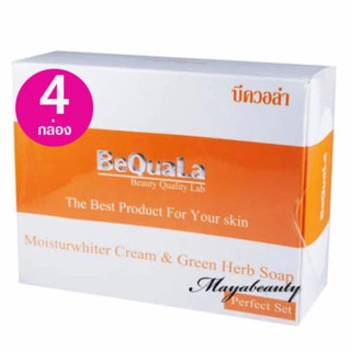 BeQualaชุดใหญ่ (4 Set) เปลี่ยนหน้าสิวเป็นหน้าใส ไร้ริ้วรอย เผยผิวหน้าอ่อนเยาว์  (Cream 30g.+soap 60g / Set)#225