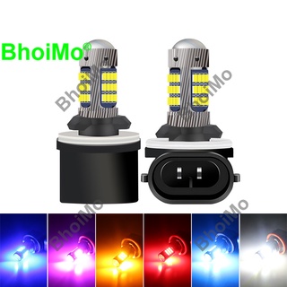 Bhoimo 42SMD ไฟตัดหมอก LED ด้านหน้า และด้านหลัง H1 H3 H7 H8 H9 H11 9005 HB3 9006 HB4 880 881 2016 DC12v สําหรับรถยนต์