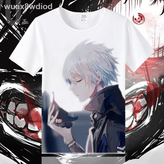 🔥 ถูกและดี ชุดคอสเพลยTokyo Ghoul Kin Wood Research Dong Xiang เสื้อยืดแขนสั้นอะนิเมะอุปกรณ์ต่อพ่วงเสื้อผ้าชายและหญิงสอ