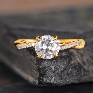 Silver Gold Rose Gold 3 Color Titanium Women Crystal Diamond Fashion Jewellery Wedding Ring