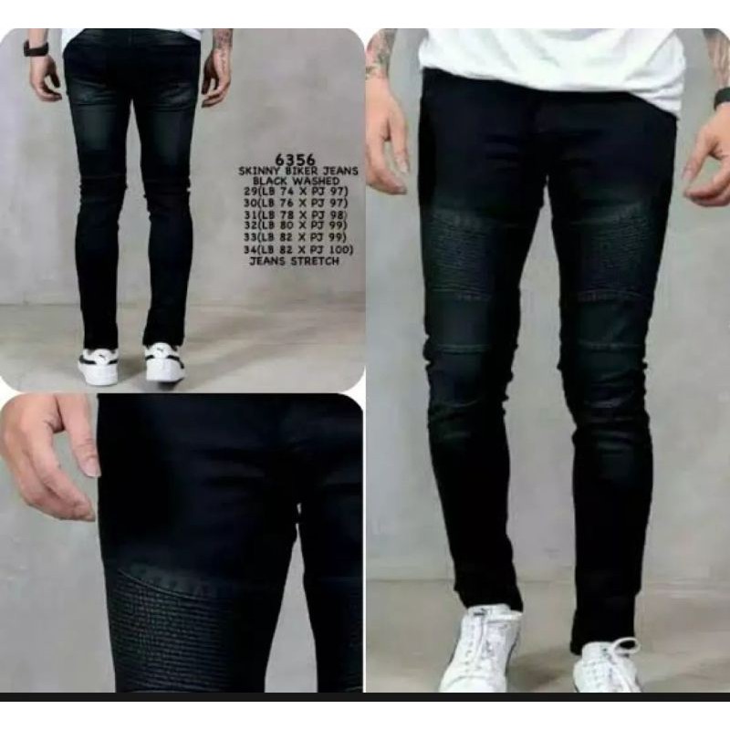 Biker Rider Premium Denim Mens Skinny jeans - กางเกง Biker Long Distro สําหรับผู้ชาย