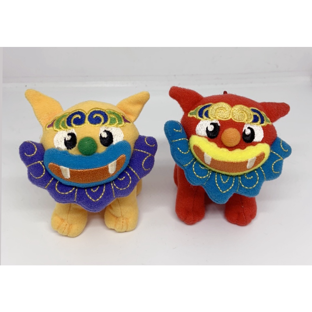 ตุ๊กตาสิงโตมงคล Okinawa Shisa ซีซ่า ยี่ห้อ Alfa คู่เหลือง แดง ไซส์พวงกุญแจ (สินค้ามือ 2 แท้ จาก Okin