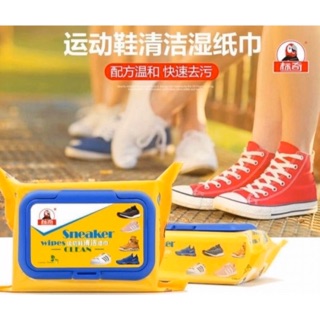 [เหลือ 45.-โค้ด JUNINC30] SNEAKER WIPES กระดาษทำความสะอาดรองเท้า 1ห่อ 30แผ่น