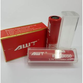 ถ่านชาร์จ AWT INR18650 3000mAh 3.7V ของแท้(ได้ถ่าน2ก้อน) เช็คโค๊ตได้