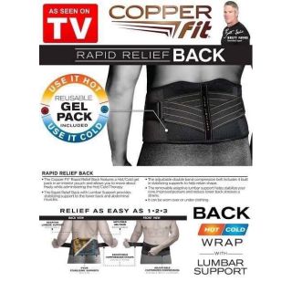 Copper Fit Rapid Relief Back เข็มขัดพยุงหลังเจล ร้อน/เย็น