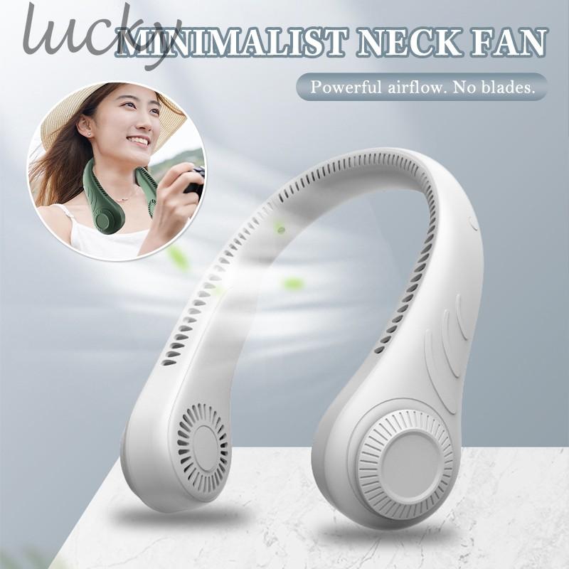 2021 new mini bladeless neck fan usb rechargeable mute fan sports fans ...