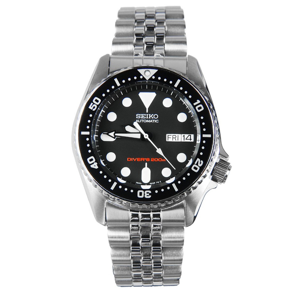 Seiko นาฬิกาผู้ชาย Black Dial Automatic Divers Midsize Watch SKX013K2