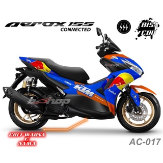 สติกเกอร์รูปลอก Aerox เชื่อมต่อ 155 Variation Redbull ktm แบบเต็มตัว