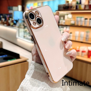 เคสโทรศัพท์มือถือแบบนิ่ม TPU ชุบไฟฟ้า ขอบตรง สีสดใส สําหรับ Xiaomi Redmi Note 12 Pro Speed Plus Turbo 12C 11S 11 POCO C55 F5 X5 Pro Redmi K60