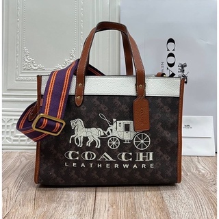 Coach  FIELD TOTE 30 WITH HORSE AND CARRIAGE PRINT AND CARRIAGE BADGE